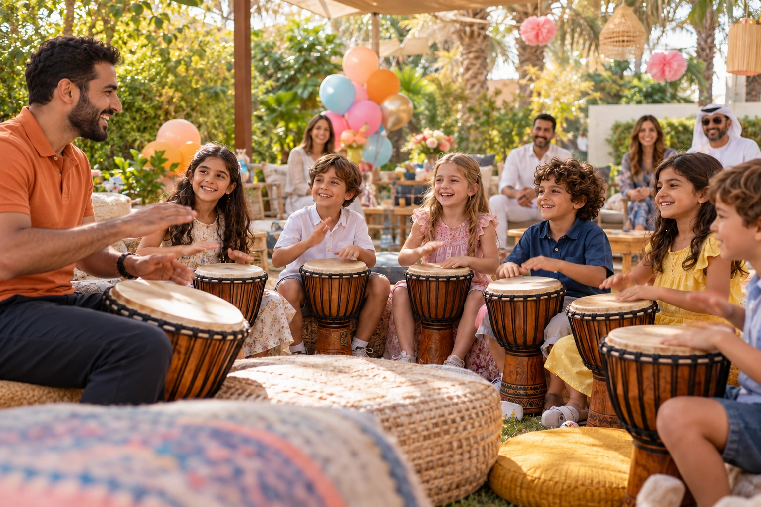 Birthday Experiences — illustrative drumming scene