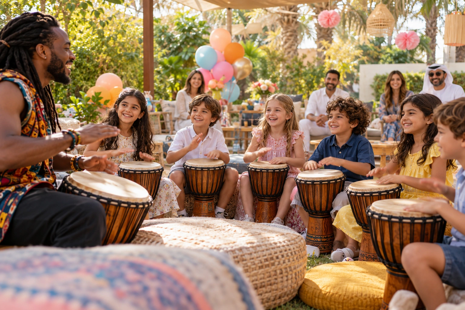 Birthday Experiences — illustrative drumming scene