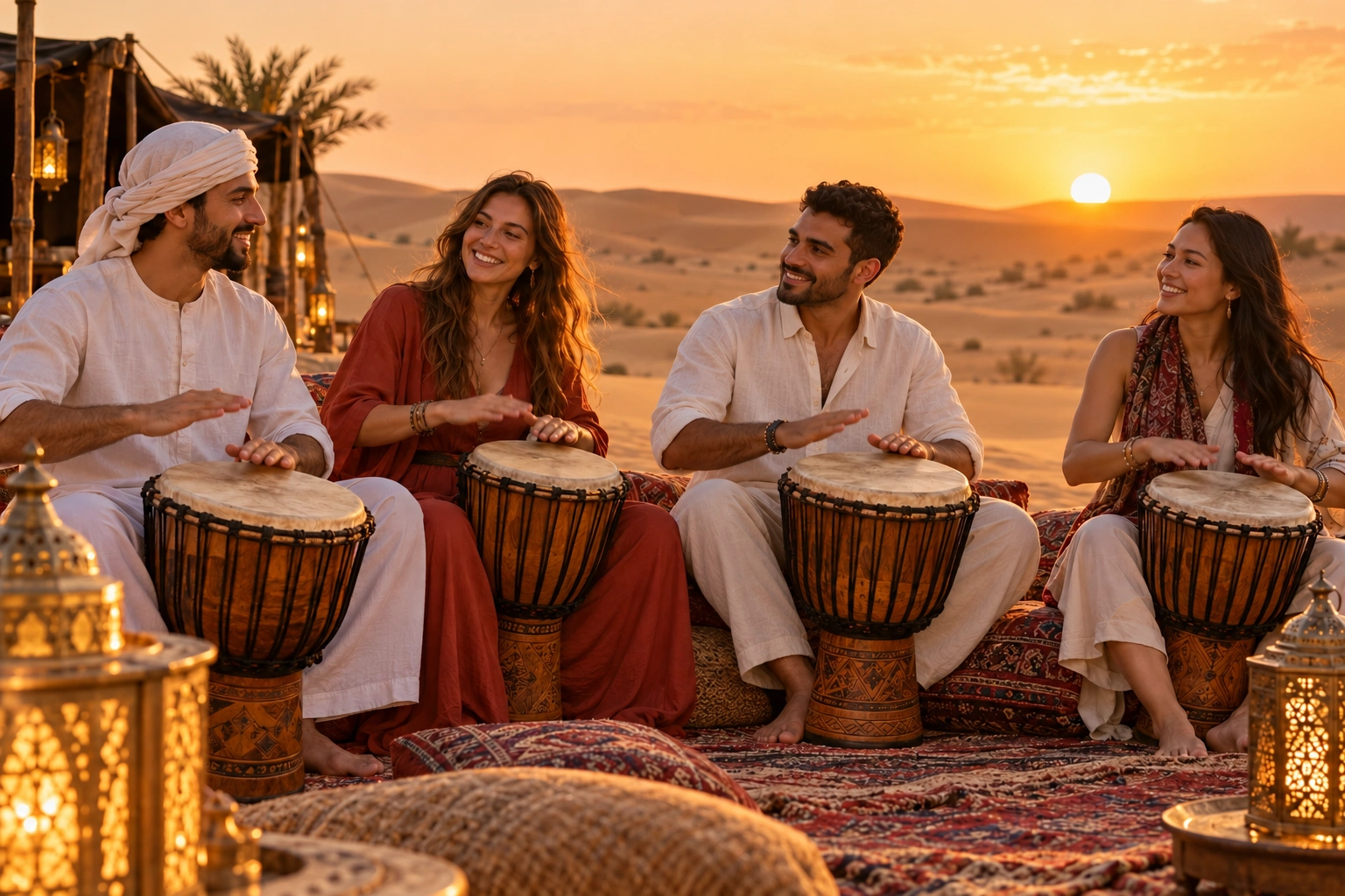 Desert Experiences — illustrative drumming scene