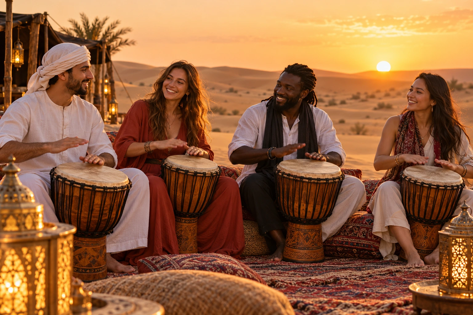 Desert Experiences — illustrative drumming scene